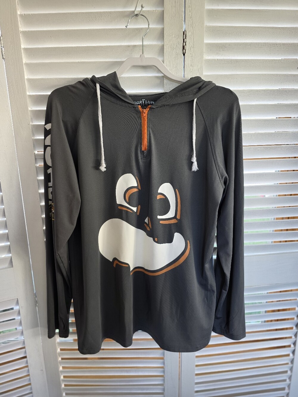 Sour Fish Events Gray Halloween Graphic Hoodie Women's Size L
